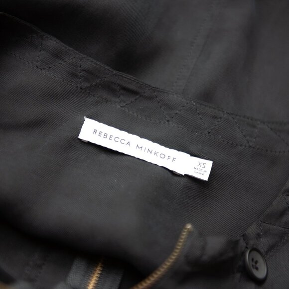 Rebecca Minkoff Carrie Jumpsuit 100% Cupro Short Sleeve Belted Black Size XS - Picture 4 of 7